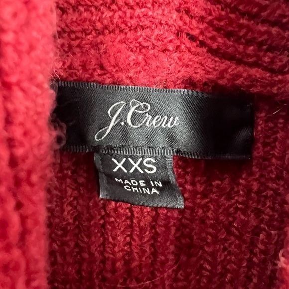 J.CREW Double Breasted Red Long Heavy Weight Sweater Cardigan Duster Size XXS - Picture 4 of 9